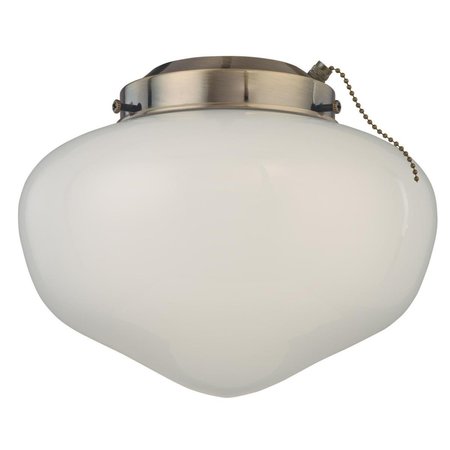 WESTINGHOUSE Ceiling Fan -Light Kit LED Schoolhouse, Antique Brass White Opal Glass 7785100